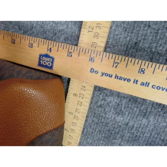 Michael Kors Mercer Small Satchel Bag Brown Monogram Pebble Leather - Picture 4 of 16